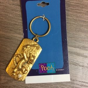 Vintage 1990s Tigger Winnie the Pooh Keychain Heavy Fob NOS